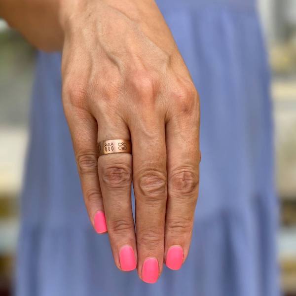 energijski prstan rose gold