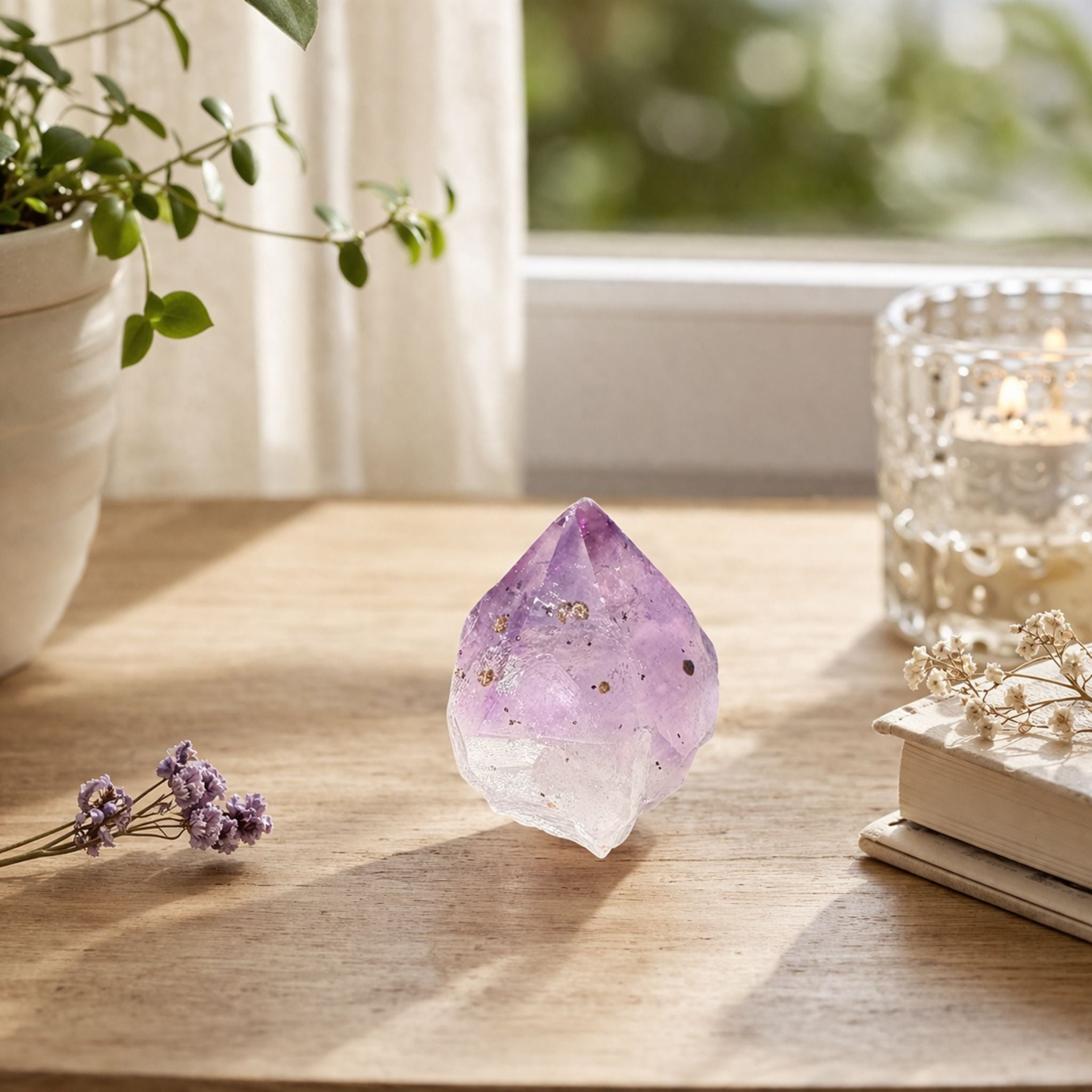 KRISTAL ametist konicasta oblika angelca.si