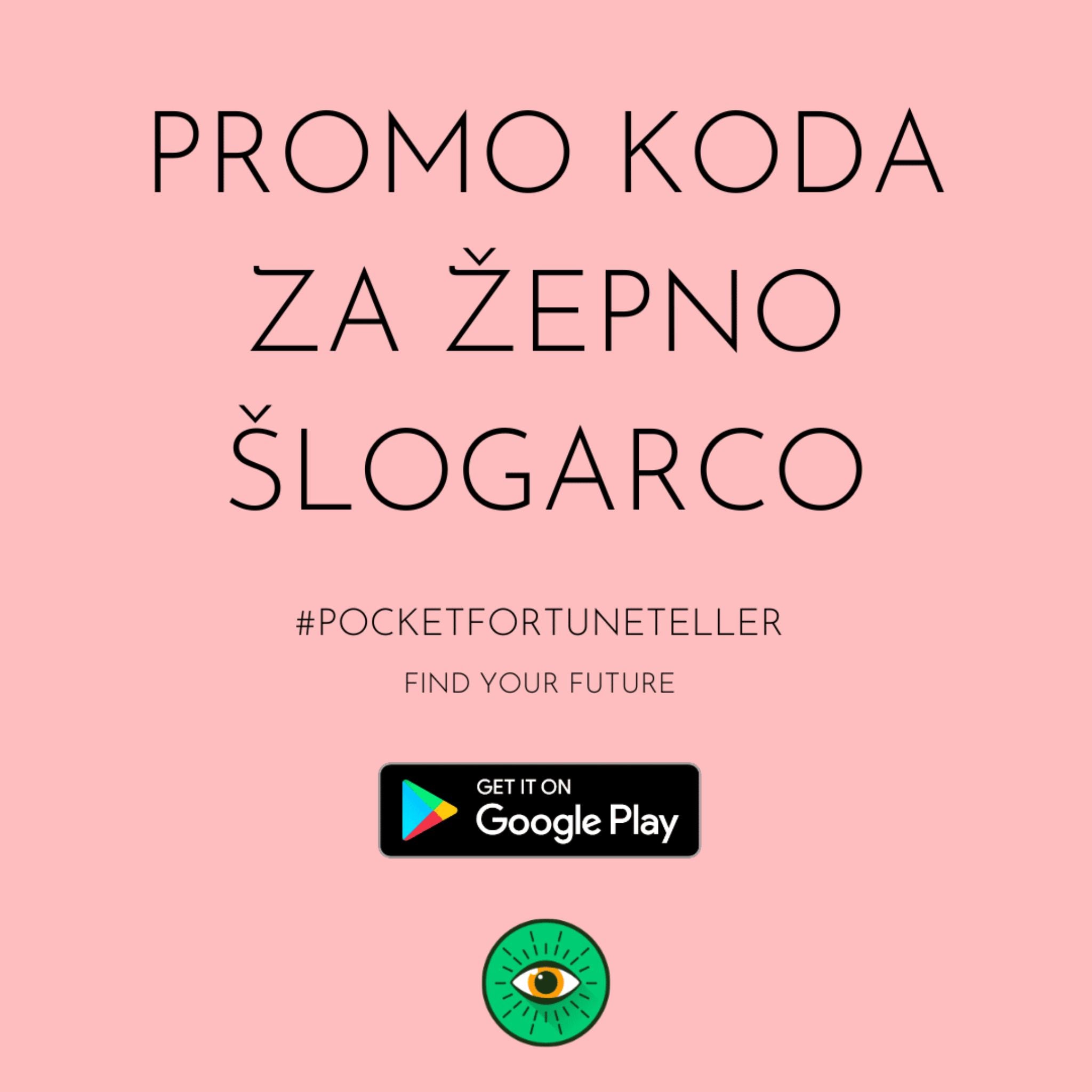 Promo koda za 100 šloganj v mobilni aplikaciji Žepna šlogarca