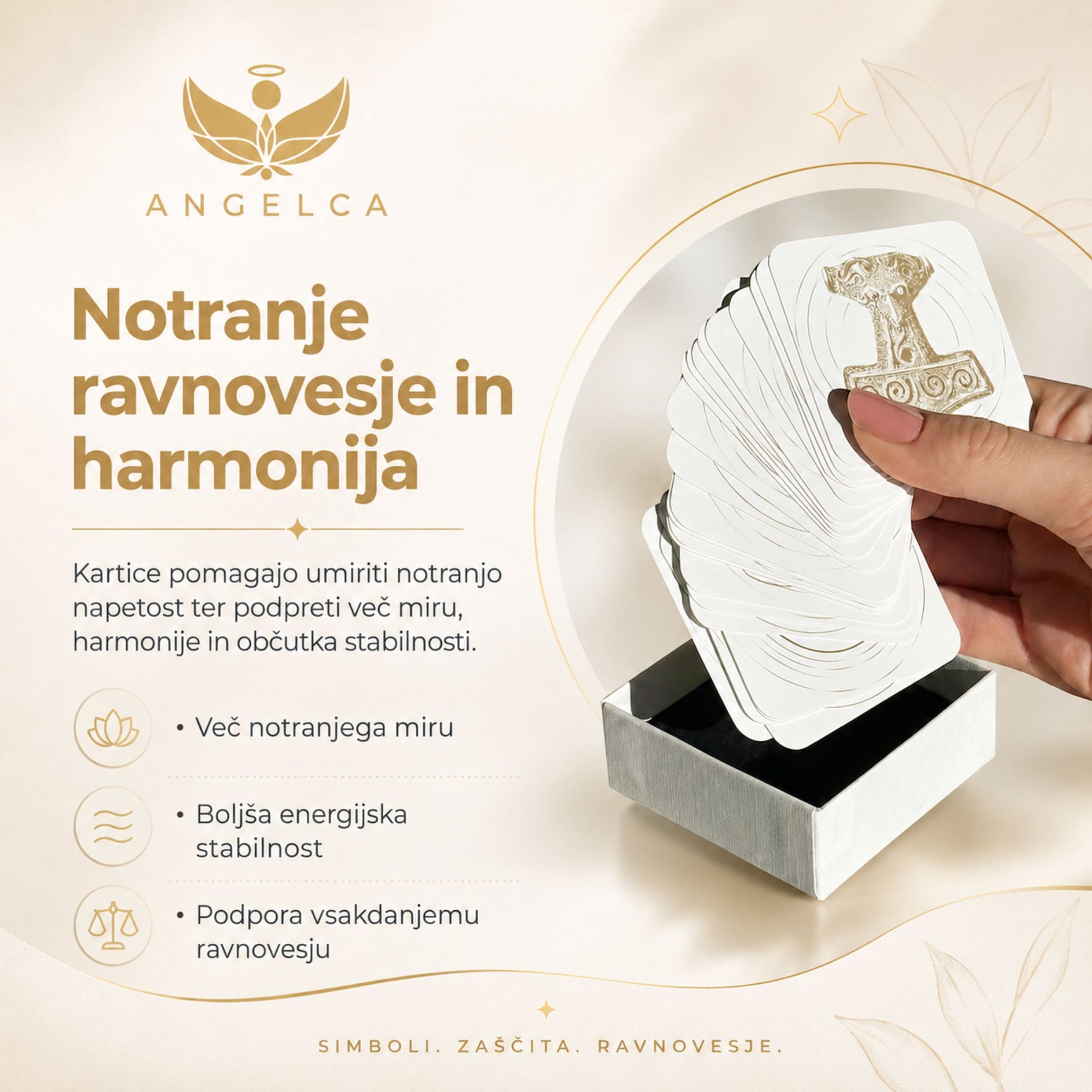 zaščitne kartice notranje ravnovesje in harmonija angelca.si