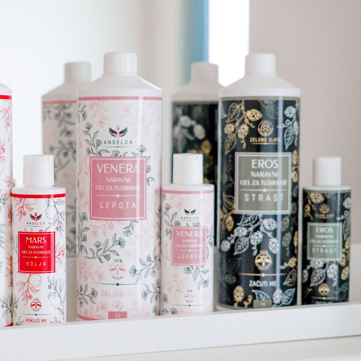 naravni geli za tusiranje Eros in Venera