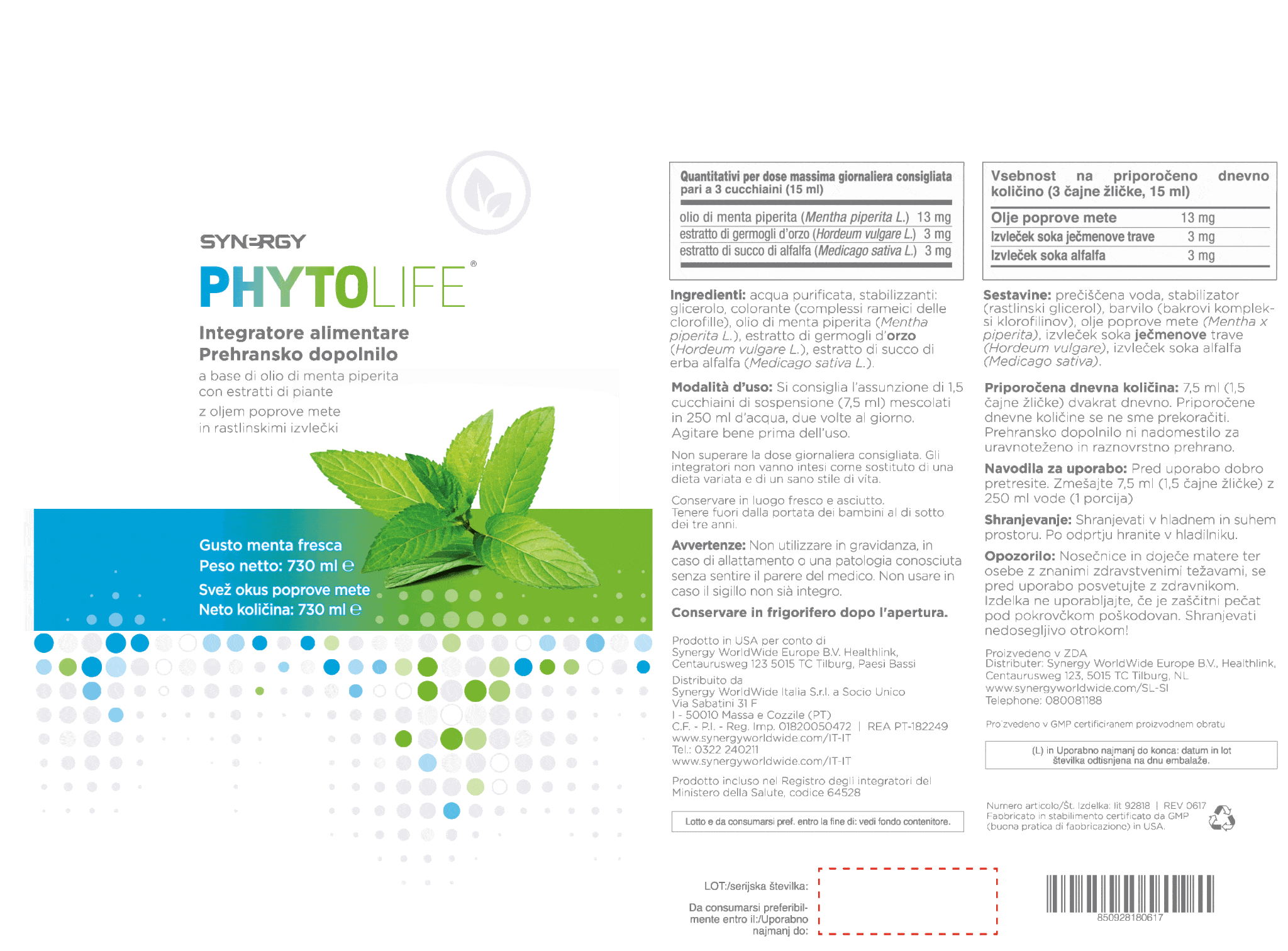phytolife sestavine